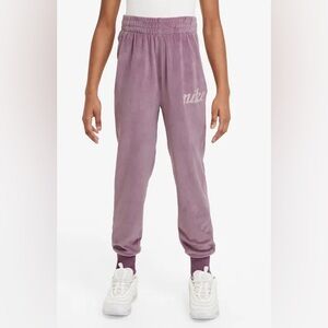 Nike Kids Light Pink velvet Sweatpants